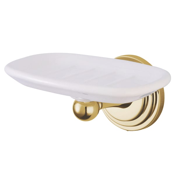 Milano Wall-Mount Soap Dish, Polished Brass